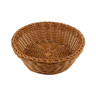 košíček na pečivo PROFI 23x7 cm kulatý polyratan hnědý