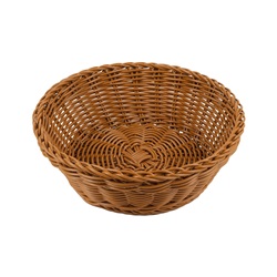 košíček na pečivo PROFI 23x7 cm kulatý polyratan hnědý