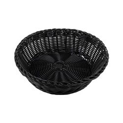 košíček na pečivo PROFI 25x7 cm kulatý polyratan černý