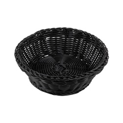 košíček na pečivo PROFI 23x7 cm kulatý polyratan černý