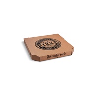 krabice na pizzu 33x33x3 cm kraft s potiskem 100 ks /vlnitá lepenka