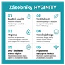 zásobník Hyginity na skl.ručníky V/C/W/Z – malý černý PT3