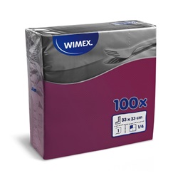 ubrousky pap. 33x33/100 1-vr bordó, 100 ks