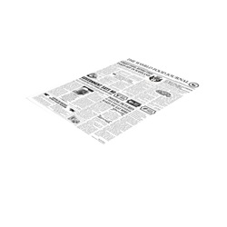 papír na snack - motiv noviny, 35x25 cm, z nepromastitelného papíru, 500 ks