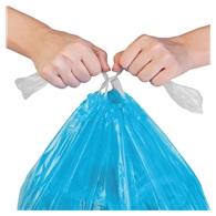 pytle na odpad 120 l modré 20 ks středně silné zatahovací / 70x100 cm HDPE 25 my